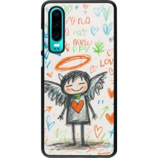 Huawei P30 Case Hülle - Little Angel Sketch Love