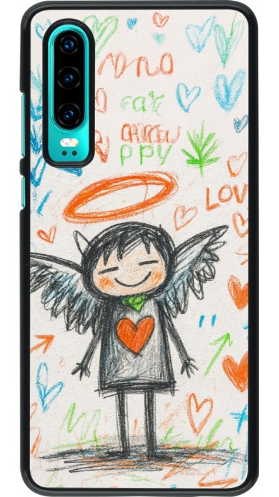 Huawei P30 Case Hülle - Little Angel Sketch Love