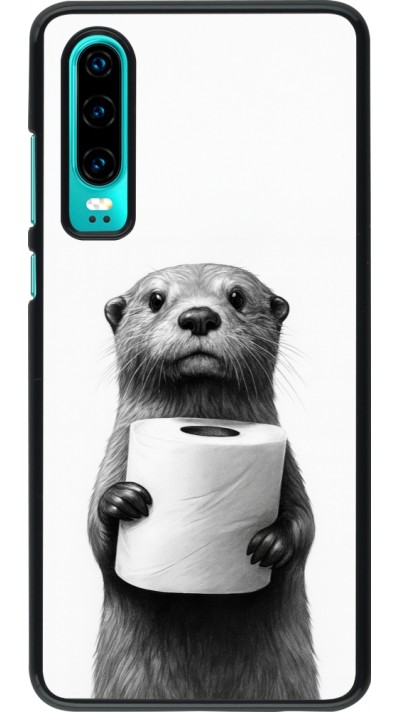Huawei P30 Case Hülle - Otter Toilettenpapier