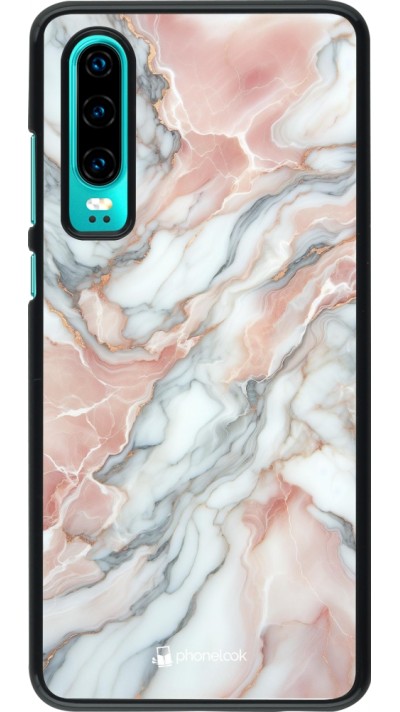 Huawei P30 Case Hülle - Rosa Leuchtender Marmor