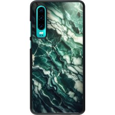 Huawei P30 Case Hülle - Majestätischer grüner Marmor