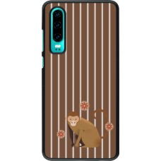 Huawei P30 Case Hülle - Monkey with stripes