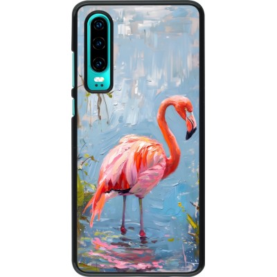 Huawei P30 Case Hülle - Paint Flamingo
