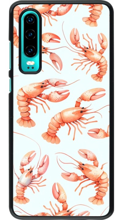 Huawei P30 Case Hülle - Muster von pastellfarbenen Hummern