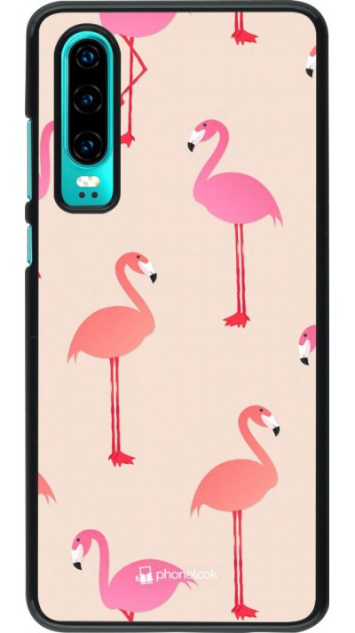 Hülle Huawei P30 - Pink Flamingos Pattern