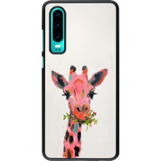 Huawei P30 Case Hülle - Pink Girafe Paint