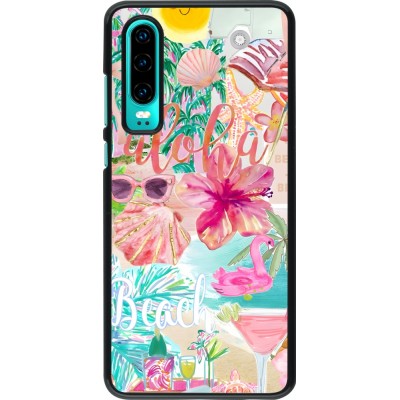 Huawei P30 Case Hülle - Preppy Collage Aloha
