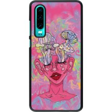 Huawei P30 Case Hülle - Psychedelic pink mushroom