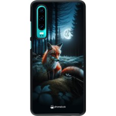 Huawei P30 Case Hülle - Fuchs Mond Wald