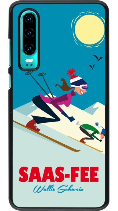 Huawei P30 Case Hülle - Saas-Fee Ski Downhill