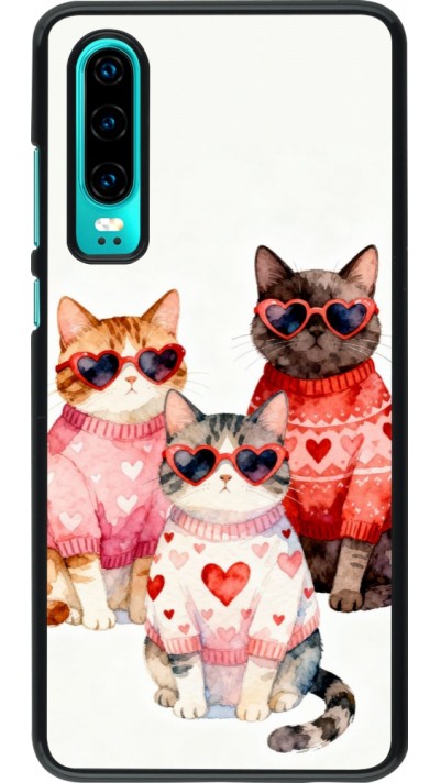 Coque Huawei P30 - Saint Valentines Day 26 Cat Love