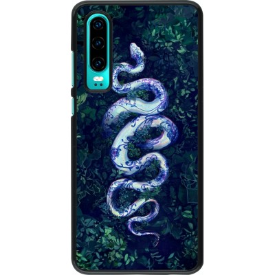 Huawei P30 Case Hülle - Snake Blue Anaconda