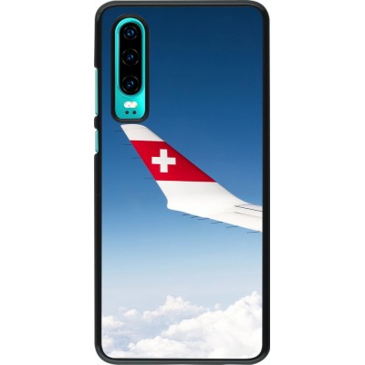 Huawei P30 Case Hülle -  Schweizer Nationalfeiertag Sky Swiss Flag