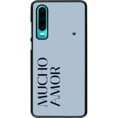 Huawei P30 Case Hülle - Valentine 2024 mucho amor azul