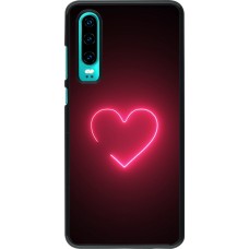 Huawei P30 Case Hülle - Valentine 2023 single neon heart