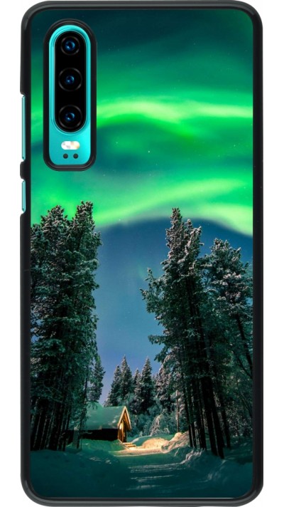 Huawei P30 Case Hülle - Winter 22 Northern Lights