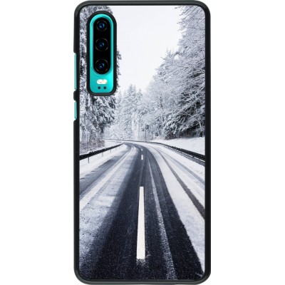 Huawei P30 Case Hülle - Winter 22 Snowy Road