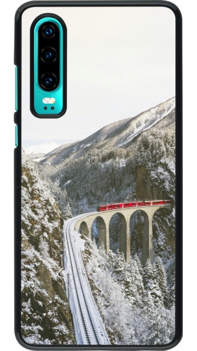 Huawei P30 Case Hülle - Winter 25 Winter polar express