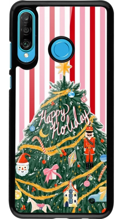 Huawei P30 Lite Case Hülle - Christmas 25 Happy Holiday