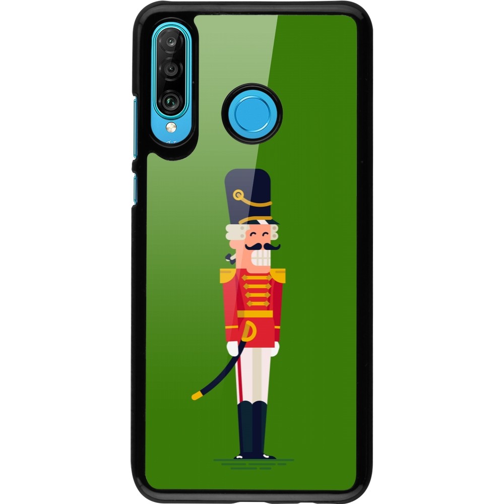 Huawei P30 Lite Case Hülle - Christmas 25 Nutcracker Green