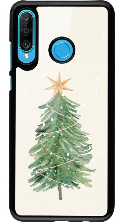 Huawei P30 Lite Case Hülle - Christmas 25 Sketch Tree