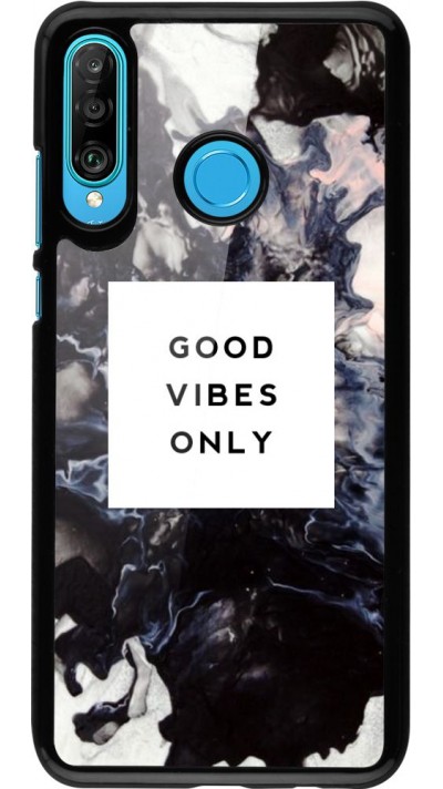 Hülle Huawei P30 Lite - Marble Good Vibes Only