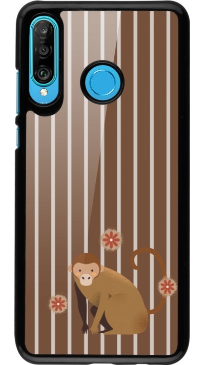 Huawei P30 Lite Case Hülle - Monkey with stripes Huawei P30 Lite Case Hülle - Monkey with stripes