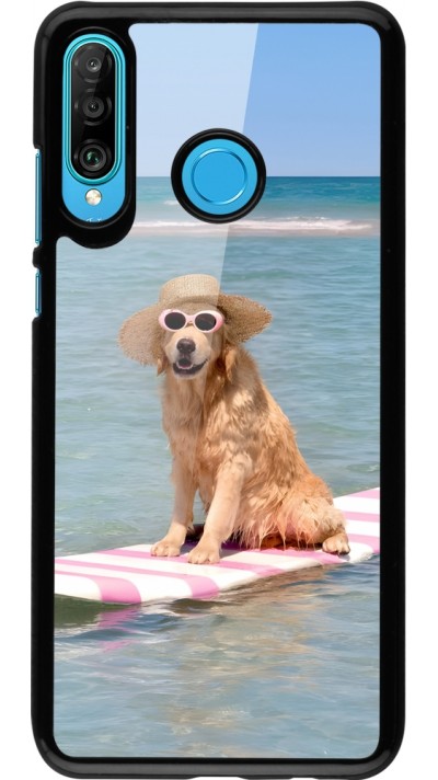 Huawei P30 Lite Case Hülle - Summer Dog on Paddle Huawei P30 Lite Case Hülle - Summer Dog on Paddle
