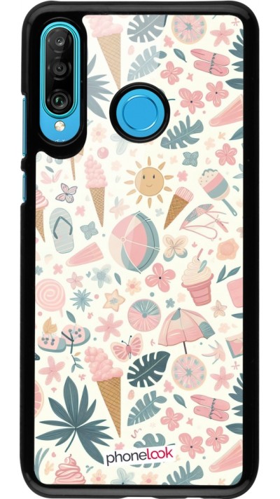 Huawei P30 Lite Case Hülle - Sommer Pink Muster Huawei P30 Lite Case Hülle - Sommer Pink Muster