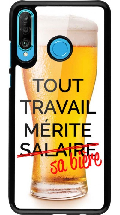 Hülle Huawei P30 Lite - Tout travail mérite sa bière