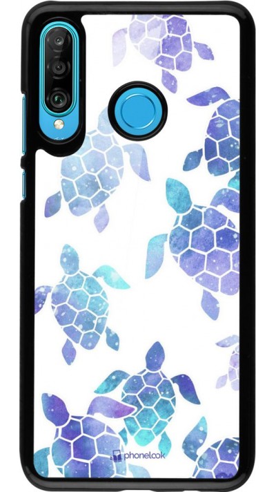 Hülle Huawei P30 Lite - Turtles pattern watercolor