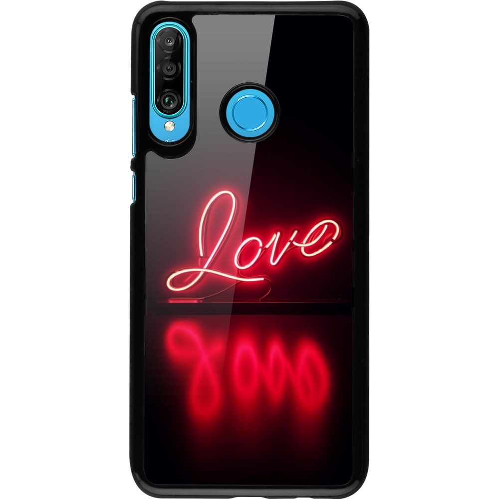 Huawei P30 Lite Case Hülle - Valentine 2025 Neon Liebe