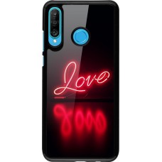 Huawei P30 Lite Case Hülle - Valentine 2025 Neon Liebe