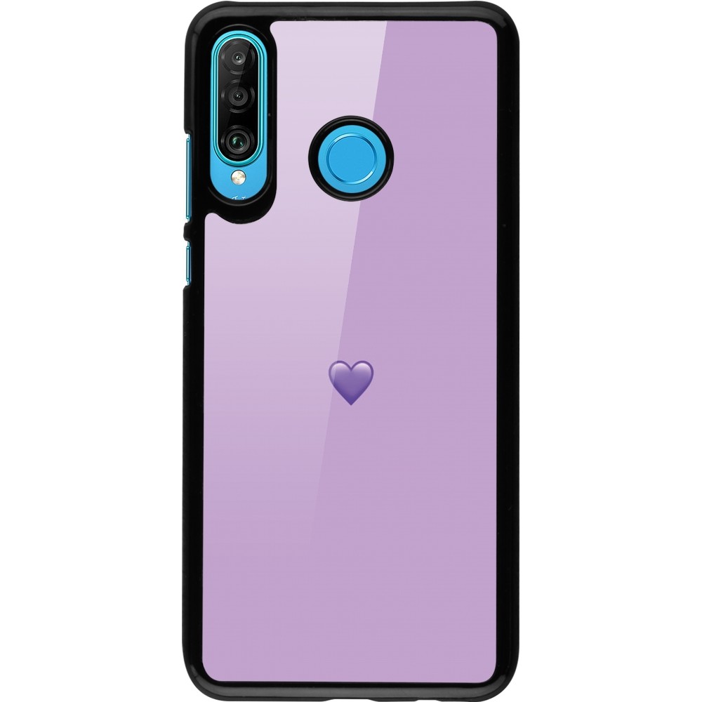 Huawei P30 Lite Case Hülle - Valentine 2023 purpule single heart