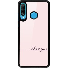 Huawei P30 Lite Case Hülle - Valentine 2023 i love you writing