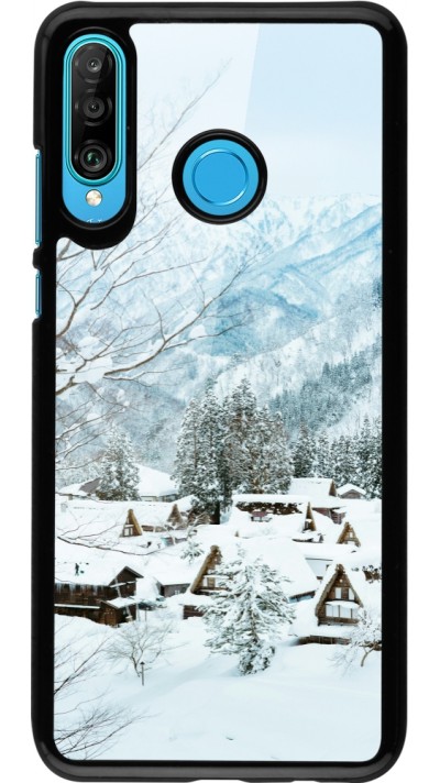 Huawei P30 Lite Case Hülle - Winter 25 Winter snowy landscape
