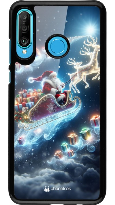 Huawei P30 Lite Case Hülle - Weihnachten 2023 Verzauberter Weihnachtsmann Huawei P30 Lite Case Hülle - Weihnachten 2023 Verzauberter Weihnachtsmann