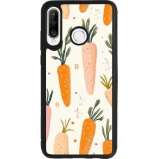 Huawei P30 Lite Case Hülle - Silikon schwarz Easter 2026 Illustration carrots