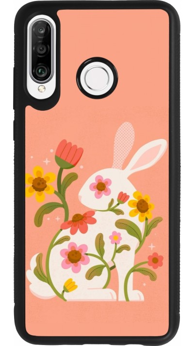 Huawei P30 Lite Case Hülle - Silikon schwarz Easter 2026 Rabbit collage