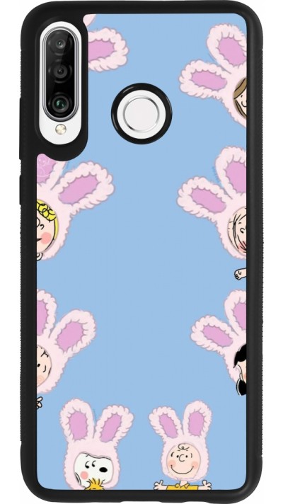 Huawei P30 Lite Case Hülle - Silikon schwarz Easter 2026 Snoopy