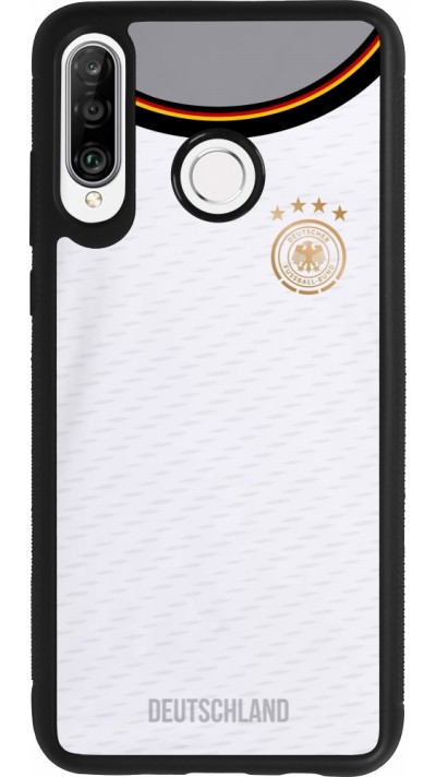 Coque Huawei P30 Lite - Silicone rigide noir Maillot de football Allemagne 2022 personnalisable