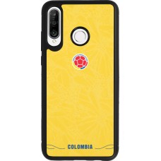 Huawei P30 Lite Case Hülle - Silikon schwarz Kolumbien 2026 personalisierbares Fussballtrikot