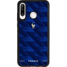 Huawei P30 Lite Case Hülle - Silikon schwarz Frankreich 2026 personalisierbares Fussballtrikot