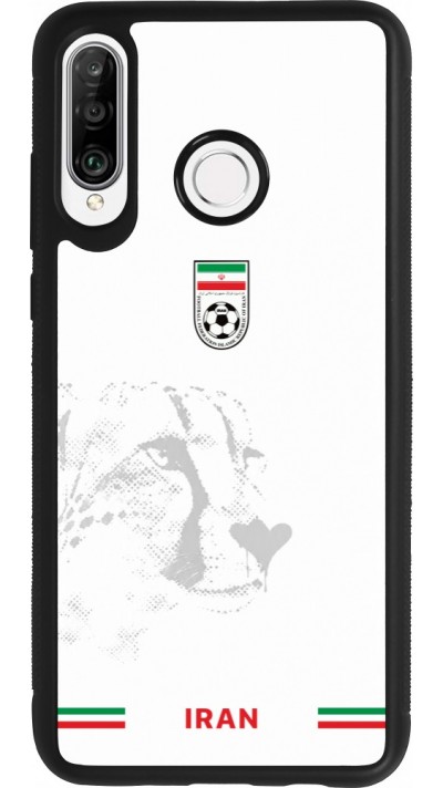 Coque Huawei P30 Lite - Silicone rigide noir Maillot de football Iran 2026 personnalisable