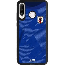 Coque Huawei P30 Lite - Silicone rigide noir Maillot de football Japon 2022 personnalisable