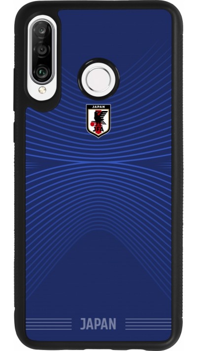 Huawei P30 Lite Case Hülle - Silikon schwarz Japan 2022 personalisierbares Fussballtrikot