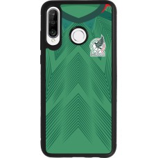 Coque Huawei P30 Lite - Silicone rigide noir Maillot de football Mexique 2022 personnalisable