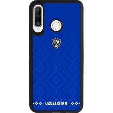 Huawei P30 Lite Case Hülle - Silikon schwarz Usbekistan 2026 personalisierbares Fussballtrikot