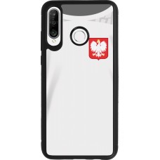 Coque Huawei P30 Lite - Silicone rigide noir Maillot de football Pologne 2022 personnalisable
