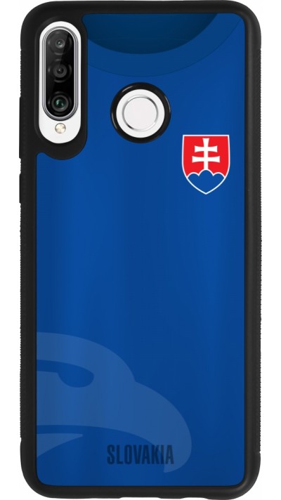 Coque Huawei P30 Lite - Silicone rigide noir Maillot de football Slovaquie
